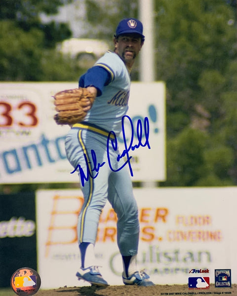 1982 Milwaukee Brewers Pitcher MIKE CALDWELL Signed 8x10 Action Photo #10 AUTO