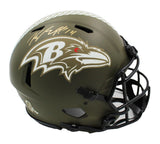 Kyle Hamilton Signed Baltimore Ravens Speed Authentic Salute to Service Helmet