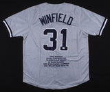 Dave Winfield Signed New York Yankees Career Highlight Stat Jersey (JSA COA) OF