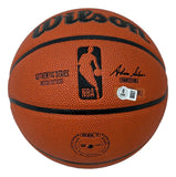 Patrick Ewing New York Knicks Signed NBA Wilson I/O Basketball BAS w/ Case