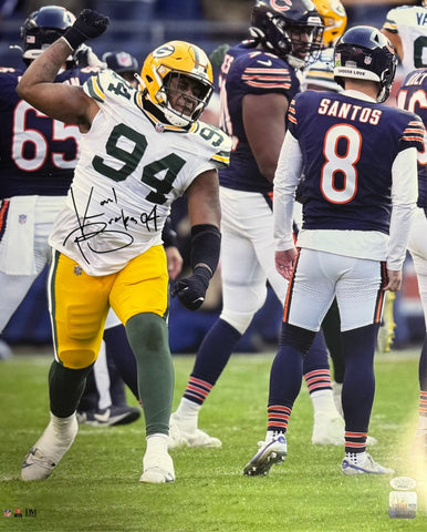 GB Packers Defensive Tackle KARL BROOKS Signed 16x20 Photo #2 AUTO - JSA