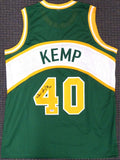 SEATTLE SONICS SHAWN KEMP AUTOGRAPHED SIGNED GREEN JERSEY PSA/DNA STOCK #187732