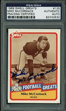 Browns Mike Mccormack Signed Card 1989 Swell Greats #125 PSA Slabbed #83743530