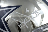 Dak Prescott Autographed Dallas Cowboys F/S Chrome Speed Helmet - Beckett W Holo