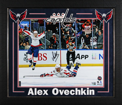 Capitals Alex Ovechkin Signed 16x20 NHL All-Time Goals Leader Framed Photo Fan
