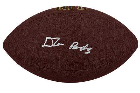 D'Angelo Ponds Signed Wilson Super Grip Full Size NFL Football - (SCHWARTZ COA)