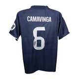 Eduardo Camavinga Signed Real Madrid Away Soccer Jersey #6 with Beckett Witness