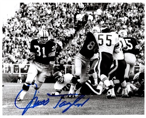 Packers JIM TAYLOR Signed 8x10 Photo #8 AUTO - HOF '76 - SB I Champ - MVP 1962