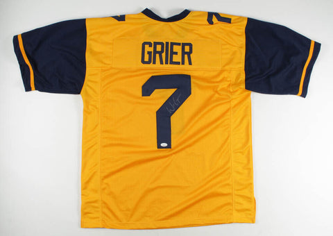 Will Grier Signed West Virginia Mountaineers Jersey (JSA) Carolina Panthers Q.B.