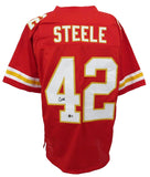 Carson Steele Signed/Auto Red Kansas City Chiefs Football Jersey Beckett 208130