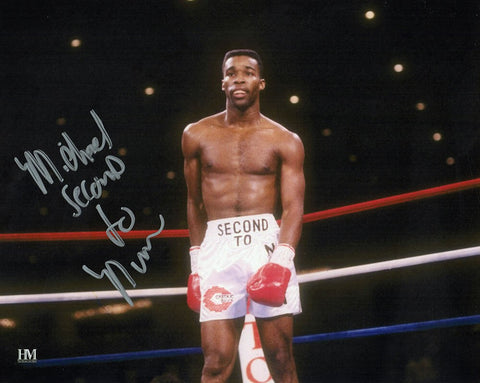 Michael 'Second To' Nunn Signed Boxing In Ring 8x10 Photo - (SCHWARTZ COA)