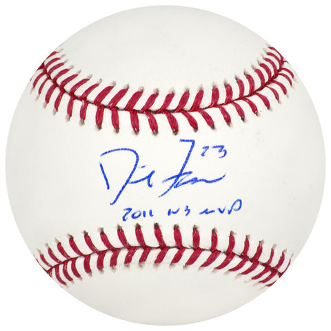 David Freese Signed Rawlings Official MLB Baseball w/2011 WS MVP -(SCHWARTZ COA)