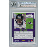 Ray Lewis Autographed 24 Score Halloween Bats #290 Trading Card Beckett 53061