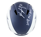 Phillip Lindsay & Terrell Davis Signed Denver Broncos Speed Full Size AMP Helmet