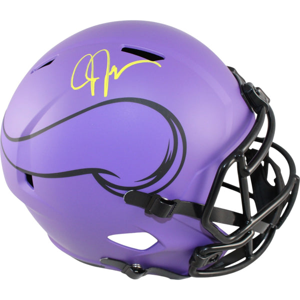 Justin Jefferson Autographed Minnesota Vikings F/S Rave Helmet Beckett 50135