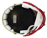 Chiefs Emmitt Thomas "Career Stat" Signed Flash F/S Speed Rep Helmet W/ Case BAS