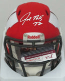 Badgers JOE THOMAS Signed Riddell AMP Speed Mini Helmet AUTO chof - JSA
