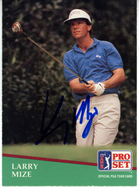 Larry Mize Autographed 1991 Pro Set #64 Trading Card Beckett 44879