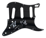 Joe Elliott Phil Collen Def Leppard Signed Black Guitar Pick Guard JSA ITP
