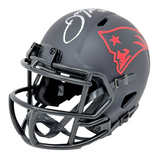 Julian Edelman New England Patriots Signed SB LIII MVP Eclipse Mini Helmet JSA