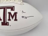 Johnny Manziel Autographed Texas A&M White Logo Football 12 Heisman JSA WP142575