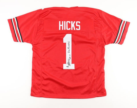 C. J Hicks Signed Ohio State Buckeyes Jersey (Playball Ink) 2023 Sophomore L.B.