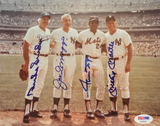 Mickey Mantle, Duke Snider, Willie Mays, & Joe DiMaggio Autographed Framed Photo
