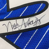 Autographed/Signed Nick Anderson Orlando Blue Pinstripe Jersey PSA/DNA COA