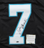 Steve Beuerlein Signed Carolina Panthers Jersey (Schwartz) Ex-Notre Dame Q.B.