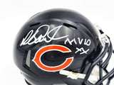 Richard Dent Signed Chicago Bears Blue Speed Mini Helmet "MVP XX" Beckett Wit