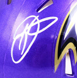 Odell Beckham Jr. Autographed Ravens Flash Speed Mini Helmet- Beckett W Hologram