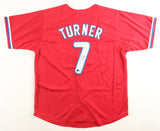Trea Turner Signed Philidelphia Phillies Jersey (Beckett) 2021 N.L Batting Champ