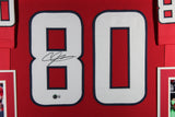 ANDRE JOHNSON (Texans red SKYLINE) Signed Autographed Framed Jersey Beckett