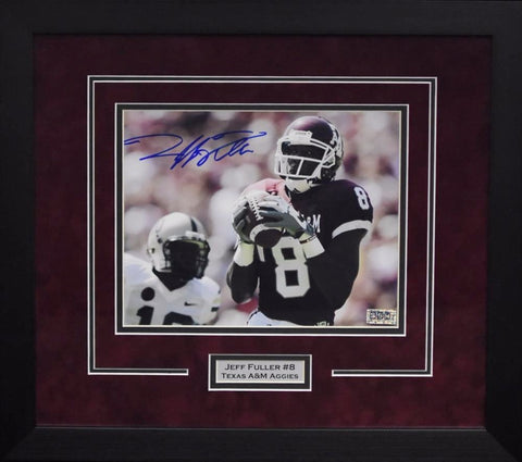 JEFF FULLER AUTOGRAPHED TEXAS A&M AGGIES 8x10 FRAMED PHOTO COA