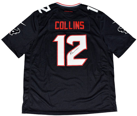 NICO COLLINS AUTOGRAPHED HOUSTON TEXANS #12 NAVY NIKE JERSEY BECKETT
