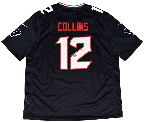 NICO COLLINS AUTOGRAPHED HOUSTON TEXANS #12 NAVY NIKE JERSEY BECKETT