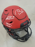 TOM BRADY & MIKE EVANS "SB CHAMPS" SIGNED BUCCANEERS RAVE SPEEDFLEX HELMET