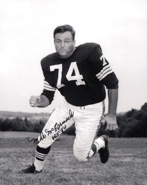 Mike McCormack Autographed 8x10 Photo Cleveland Browns "HOF 84" SKU #245841