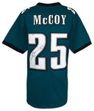 LeSean McCoy (EAGLES) Signed Green Custom Football Jersey - (SCHWARTZ COA)