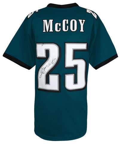LeSean McCoy (EAGLES) Signed Green Custom Football Jersey - (SCHWARTZ COA)