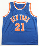 Gerald Wilkins Signed New York Knicks Jersey (Beckett) Dominique's Brother/Guard