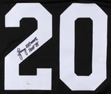 Lenny Moore Signed Steelers Rocky Bleier Jersey Inscribed "HOF 75" (JSA COA)