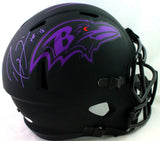Ray Lewis Autographed Baltimore Ravens F/S Eclipse Helmet w/ HOF- Beckett