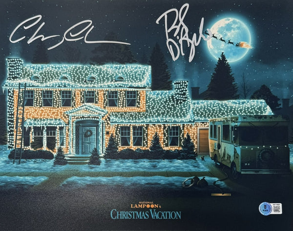 Chevy Chase Beverly D'Angelo Signed Chistmas Vacation 11x14 Photo Beckett 57157