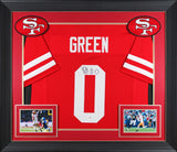 Renardo Green Authentic Signed Red Pro Style Framed Jersey JSA Witness