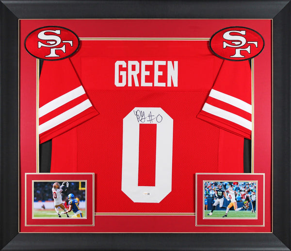 Renardo Green Authentic Signed Red Pro Style Framed Jersey JSA Witness
