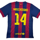 Autographed/Signed Javier Mascherano FC Barcelona Blue Jersey Beckett BAS COA