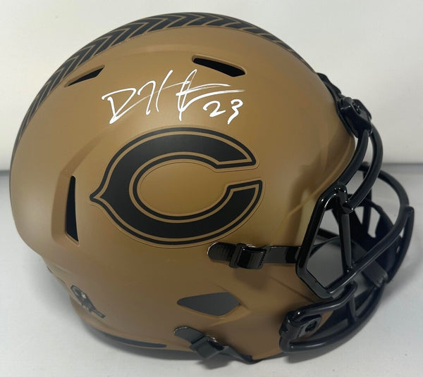 Bears DEVIN HESTER Signed Full Size 2023 SALUTE Replica Speed Helmet AUTO - BAS