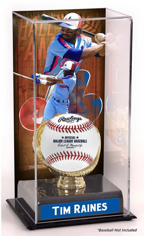 Tim Raines Montreal Expos Hall of Fame Sublimated Display Case with Image