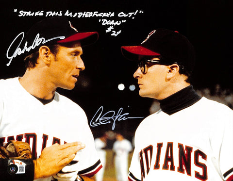 Charlie Sheen Corbin Bernsen Signed 11x14 Photo Insc. Beckett 42019